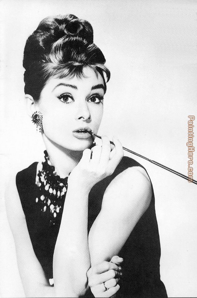 Audrey Hepburn painting - Unknown Artist Audrey Hepburn art painting